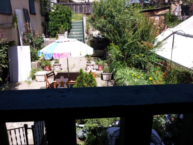 Looking at lower patio